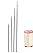 Upholstery Set | One Pack of Four Upholstery Needles for Coats, Clothes, Shirts, Pants | Extra Strong Upholstery Nylon Thread, 150-Yard, Natural Color