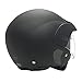 MMG Motorcycle Open Face Helmet DOT Street Legal - Flip Up Clear Visor - Matte Black 203 (XL)