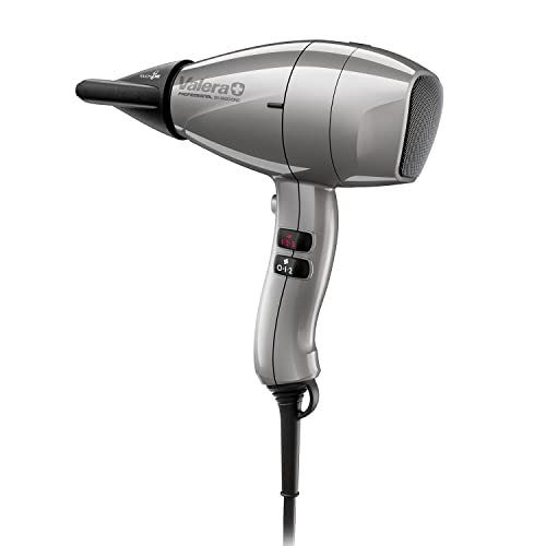 Valera, Swiss Nano 9600, Professioneller Haartrockner, ein kompakter und leichter Föhn, mit leistungsstarkem Motor, 3 Temperaturstufen, Ionenfunktion, flexiblem Anti-Twist-Kabel, Silbergrau