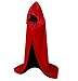 Halloween Hooded Cloak Reversible Velvet Robe Cape For Unisex Adult Cosplay Costumes with Lint Roller Gift