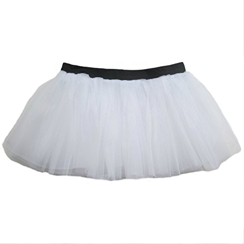 Running Skirt - Teen or Adult Size Princess Costume Ballet or Race Tutu (White)