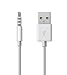 Josi Minea x2 Pcs 3.5mm Male AUX Plug to USB Male Adapter for Data Sync & Charging Cable Charger Converter Headphone Audio Extender Jack for iPod Shuffle 3rd/ 4th / 5th / 6th Gen [2 Pack - 3.3ft / 1M]