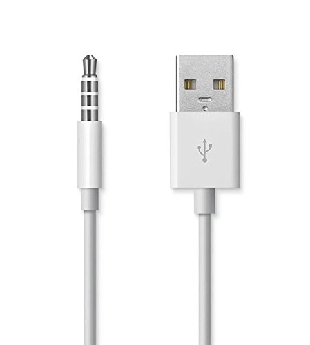 Josi Minea x2 Pcs 3.5mm Male AUX Plug to USB Male Adapter for Data Sync & Charging Cable Charger Converter Headphone Audio Extender Jack for iPod Shuffle 3rd/ 4th / 5th / 6th Gen [2 Pack - 3.3ft / 1M] - Thumbnail 2