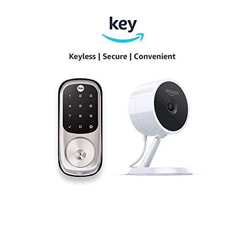 Yale Assure YRD226 Touchscreen Deadbolt + Amazon Cloud Cam | Key Smart Lock Kit (Satin Nickel)