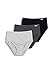 Jockey Women's Underwear Elance Hipster - 3 Pack, Grey Heather/Charcoal Heather/Black, 6