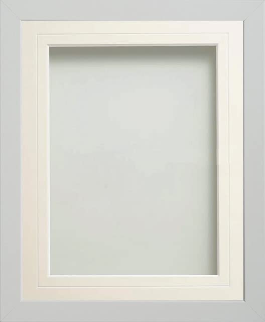 Frame Company Allington White Photo Frame with White V-Groove Mount, 8x6 for 6x4 inch, fitted with perspex