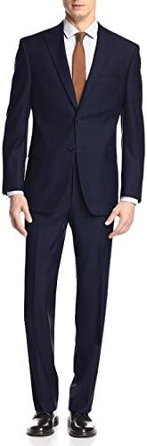 Men's Two Button 2 Piece Modern Classic Fit Suit Jacket Pant