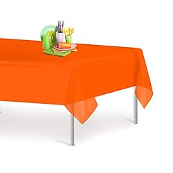 Orange 1 Pack Premium Disposable Plastic Tablecloth