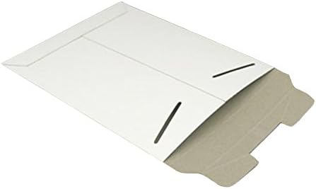 Stayflats Mailers | Reusable Rigid Shipping Envelopes | Repurpose Easy Packaging with Tab Lock Closure | Built-in Corner Protection | Stays Flat During Delivery | White | 100 Per Case | 7" x 9"