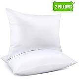 Adoric Pillows, Pillows for Sleeping (2-Pack) Down Alternative Bed Pillows 100% Cotton, Hypoallergenic & Dust Mite Resistant (White, Standard Size)