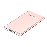 Portable Charger Yoobao Ultra Slim 4000mAh Power Bank Lightweight Pocket Size External Cell Phone Battery Backup Pack with Dual Input Compatible iPhone X 8 7 6 Plus Android Smartphone etc - Rose Gold