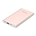 Yoobao G01 4000mAh Portable Charger(External Battery Power Bank) with Dual Input, 4.6oz Ultra Light Slim Thin Sleek Aluminum Alloy Shell with High-Speed and Safe Charg for iPhone Android etc-RoseGlod