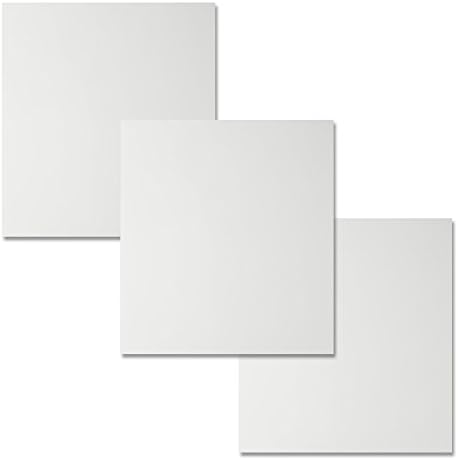 Kenteer White HTV Vinyl Sheet Pack Iron-on Heat Transfer Vinyl Film for Fabric,T-Shirt,DIY (PU,3PCS/1 Pack,12X15)