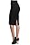 TheMogan Women's Pleated Yoke Back High Waist Stretch Curve Pencil Midi Skirt
