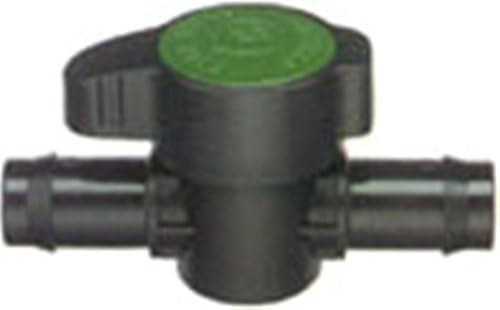 Antelco 45515 Green Back in-Line BxB Coupling Valve for 1/2" (0.61" = 16mm ID x 0.72" = 18 mm OD) PE Drip Irrigation Hose (5)