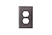 Amerock | Wall Plate | Oil Rubbed Bronze | Duplex Outlet Cover | Mulholland | 1 Pack | Electrical Outlet Cover
