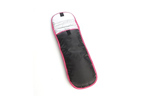 Miamica Hair Iron Case Heat Resistant Lining Packing Organizer, Black