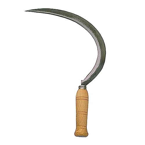 Bellota 2550-000 N - Falce Dentellata per Tagliare Erba ed Erbacce, con Lama in Acciaio Temperato e Manico in Legno, Strumento Professionale per l'Agricoltura