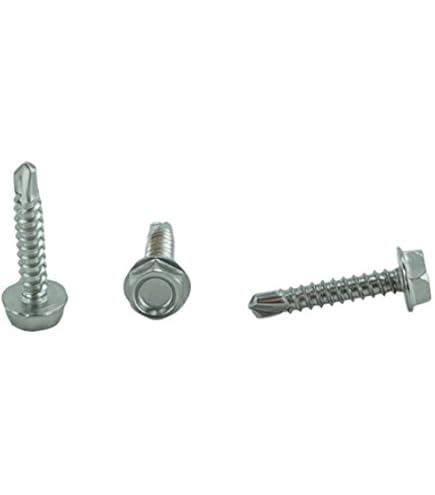Tornillo Autoperforante Con Arandela Cabeza Hexagonal Punta Mecha 10 X