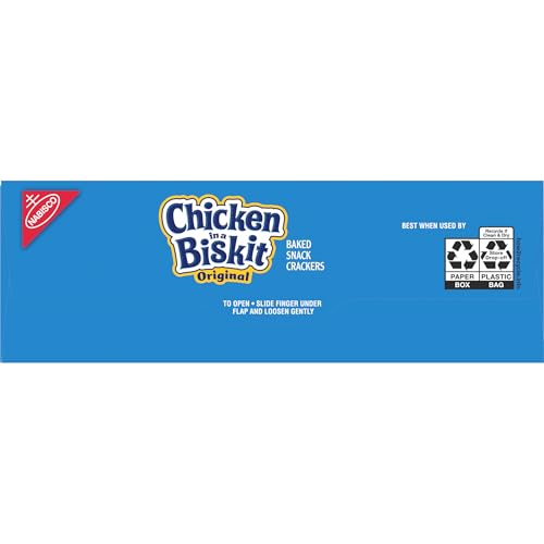 CHICKEN IN A BISKIT ORIGINAL BAKED SNACK CRACKERS, LUNCH SNACKS, FAMILY SIZE, 12 OZ