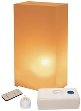 Remote Control LED Luminaria Kit- Tan 10 Count