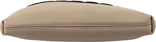 B BRENTANO Vegan Medium Crossbody Handbag Purse (Beige.) - Thumbnail 4