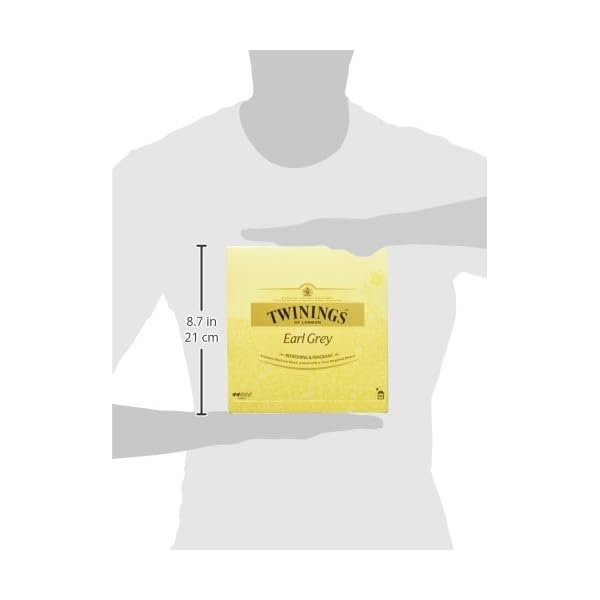 Twinings Earl Grey - Schwarzer Tee im Teebeutel verfeinert mit Bergamotte-Aroma - erfrischender Schwarztee aus China, 1er Pack (100 Teebeutel) – Bild 4