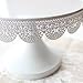 Charmed White art deco vintage lace metal cake stand pedestal