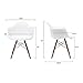Poly and Bark Vortex Arm Chair Walnut Leg, White, Set of 2