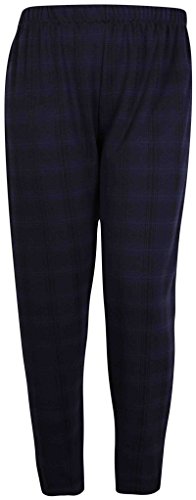 PurpleHanger Women's Tartan Check Baggy Fit Long Pants Plus Size Navy Blue  22-24