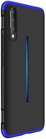 Tianqin VIVO iQOO Case, 360 Full Body Coverage Degree Protection 3 in 1 Combination Anti-Scratch PC Ultra-Thin Shockproof Matte Bumper Case for VIVO iQOO - Black Blue