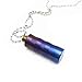 Haxtec Titanium Pill Fob Necklace Nitro Mini Waterproof Pill Holder Lightweight Survival Case Charming Pendant Titanium Necklace Fob for Men & Women (TC01-E)