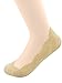 Zando Womens Anti-slip Low Cut Loafer Socks Anti-skidding Lace Hidden No Show Liner Socks D 3 Pairs Nude One Size:8.5
