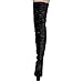 CAPE ROBBIN GD80 Women's Snug Fit Inside Zip Stretchy Block Heel Thigh High Boot