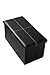 Juvale Faux, Folding, Wooden, Leather, Storage, Ottoman With Contrast Stitch Design 30 x 15 x 15 Inches, Black