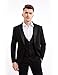 Zicac Men's Top Designed Casual Slim Fit Skinny Dress Vest Waistcoat (M,Black)