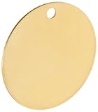 Brady 23211 2" Diameter B-907 Brass Round Blank Brass Valve Tags (Pack Of 25)