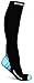 Physix Gear Compression Socks for Men & Women 20-30 mmhg, Best Graduated Athletic Fit for Running Nurses Shin Splints Flight Travel & Maternity Pregnancy - Boost Stamina Circulation & Recovery BLU LXL