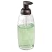 MetroDecor mDesign Foaming Glass Soap Dispenser Pump for Kitchen, Bathroom Vanities - Clear/Bronze