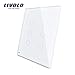 LIVOLO White US Standard Luxury Tempered Glass Panel For 3 Gang&3 Gang Touch Switch, C5-C3/C3-11
