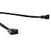 eBoot Sleeved PWM Fan Cable 1 to 2 Converter, 2 Pack, Black