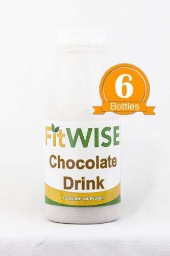 Ideal Protein Compatible FitWise 6 Pack of High Protein Chocolate Drink Bottles
