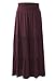 TRENDY UNITED Women's Bohemian Style High Waist Shirring Ruffle Pocket Skirt (S0059-BGD, XL)
