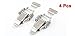 Uxcell a14021800ux0540 4 Set Aviation Toolbox Silver Tone Straight Loop Toggle Latch Catches (Pack of 4)