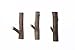 Wood Meets Color Decorative Wood Adhesive Hooks, Creative Vintage Wall hooks, Key Holder, Strong Suction Hooks, 3 Pcs