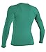 O'Neill UV 50+ Sun Protection Womens Basic Skins Long Sleeve Crew Sun Shirt Rash Guard, Seaglass, Medium