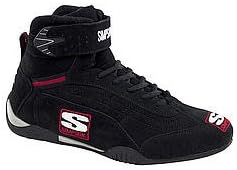 SIMPSON SAFETY Size 12-1/2 Black High-Top Adrenaline Driving Shoes P/N AD125BK
