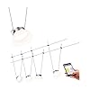 Paulmann 50016 kabelsysteem Iceled set Smart Home BLE 4x4W DC chroom mat kabelarmatuur kabellamp,8 x 16 x 35 cm,Chroom…
