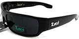LOCS Sunglasses Hardcore Black Dark Lens 0103 Designer Stylish NEW