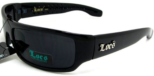 LOCS Sunglasses Hardcore Black Dark Lens 103 Designer Stylish NEW